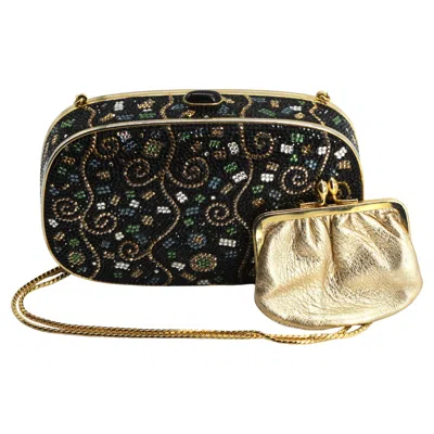 Pre-owned Judith Leiber Minaudiere Evening Bag In Black