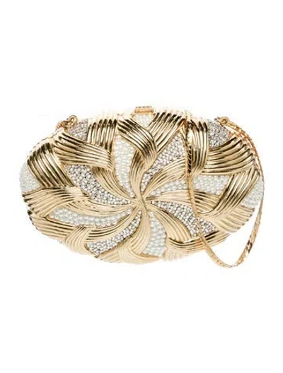 Pre-owned Judith Leiber Minaudière In Gold