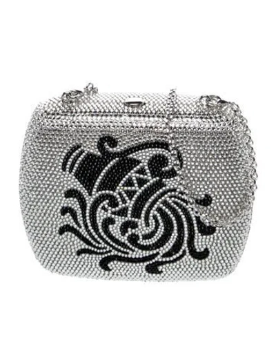 Pre-owned Judith Leiber Minaudière In Silver