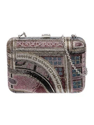 Pre-owned Judith Leiber Minaudière W/ Tags In Silver