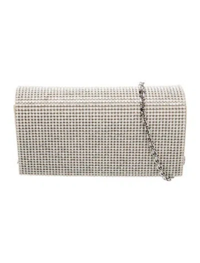 Pre-owned Judith Leiber Minaudière In White