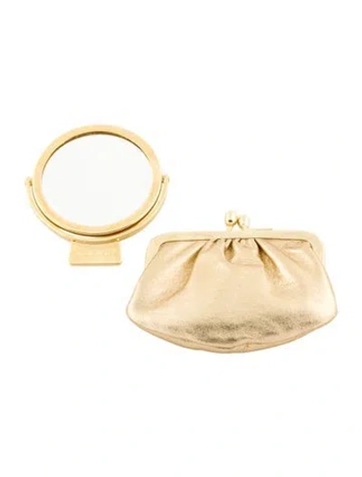 Pre-owned Judith Leiber Mini Bag And Mirror Bag Accessories In Gold