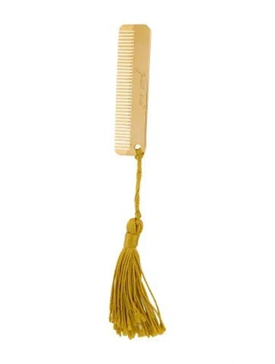 Pre-owned Judith Leiber Mini Comb In Gold