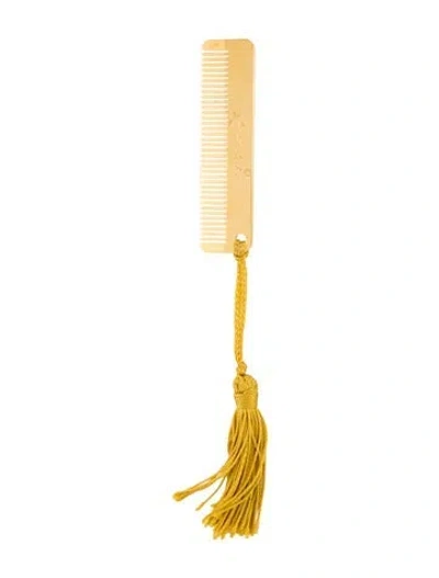 Pre-owned Judith Leiber Mini Comb In Gold