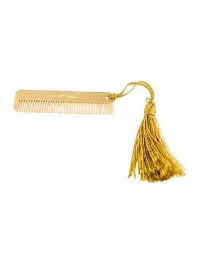 Pre-owned Judith Leiber Mini Hair Comb In Gold