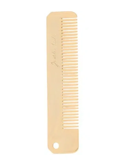 Pre-owned Judith Leiber Mini Hair Comb In Gold