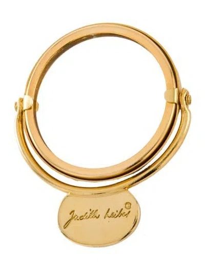 Pre-owned Judith Leiber Mini Mirror In Gold