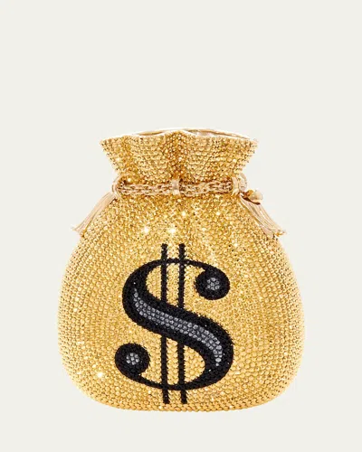 Judith Leiber Money Bags Crystal Clutch Bag In Gold