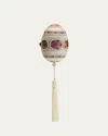 Judith Leiber Mosaic Crystal Egg Clutch Bag In Silver Rhine Multi