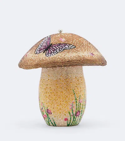 Judith Leiber Mushroom Bella Crystal-embellished Clutch In Silver Prosecco Multi