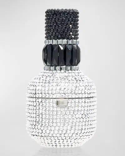 Judith Leiber Nail Polish Crystal Pillbox In Silver Labrador