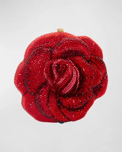 Judith Leiber New Rose Crystal Minaudiere In Siam Multi