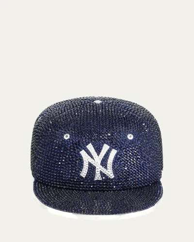 Judith Leiber Ny Yankees Cap Crystal Clutch Bag In Sdimt