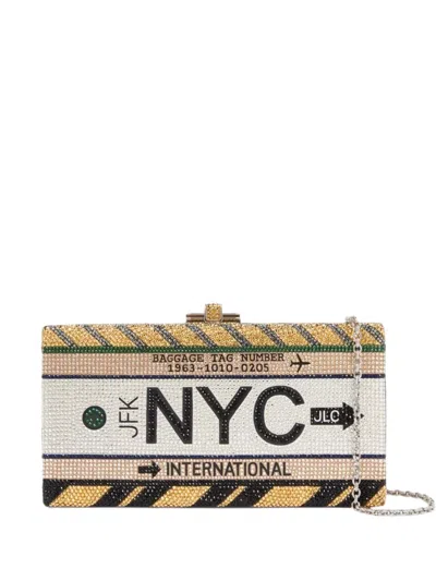 Judith Leiber Nyc Crystal-embellished Clutch Bag In White