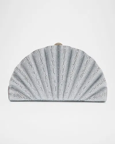 Judith Leiber Origami Crystal Fan Clutch Bag