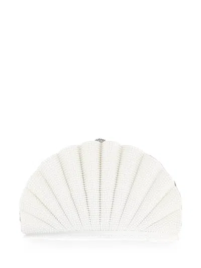Judith Leiber Origami Crystal-embellished Shell Clutch Bag In White