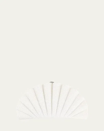 Judith Leiber Origami Pearly Embellished Fan Clutch Bag In Spear