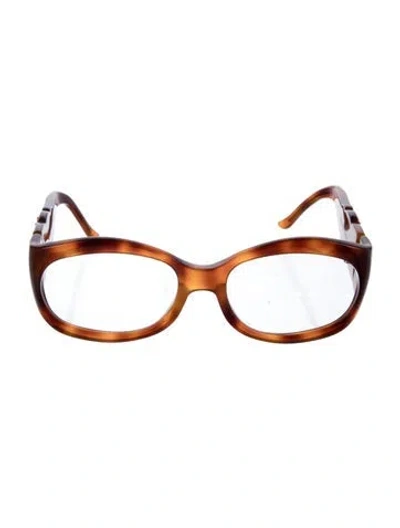 Pre-owned Judith Leiber Oversize Eyeglasses In Brown