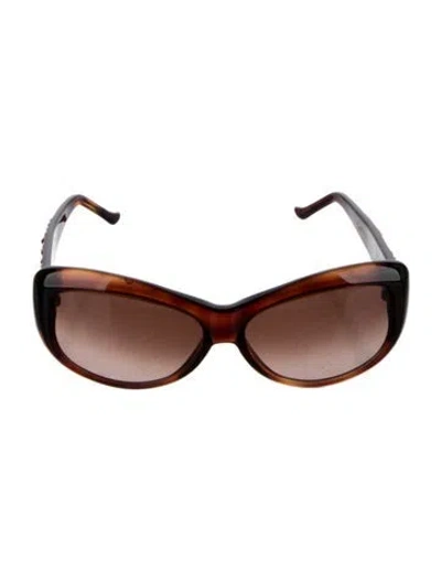 Pre-owned Judith Leiber Oversize Gradient Sunglasses In Purple
