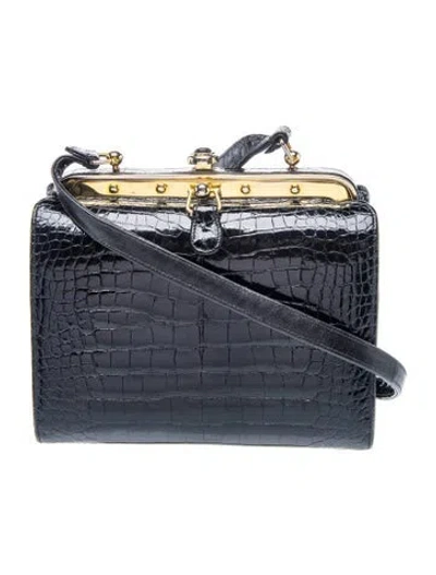 Pre-owned Judith Leiber Patent Leather Evening Bag In Blue