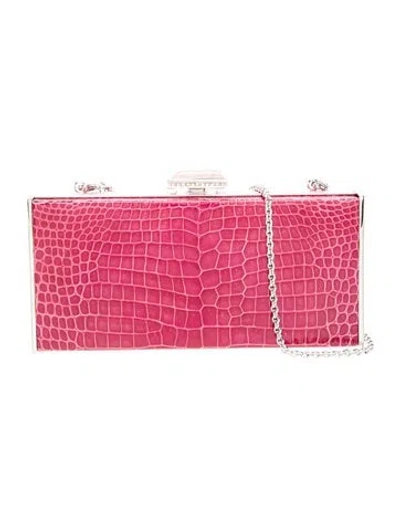 Pre-owned Judith Leiber Patent Leather Minaudière W/ Tags In Pink