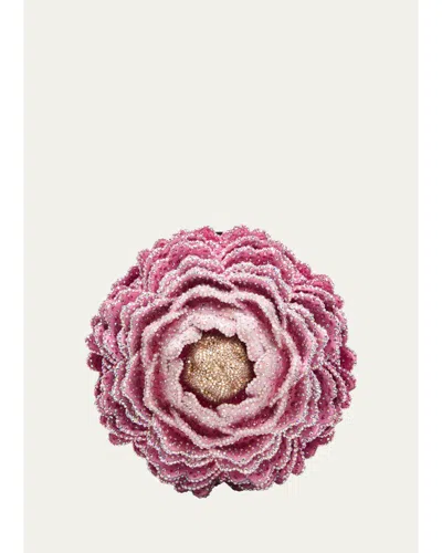 Judith Leiber Peony Crystal-embellished Clutch Bag In Pink