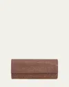 Judith Leiber Perry Beaded Crystal Clutch Bag In Silver Chocolate