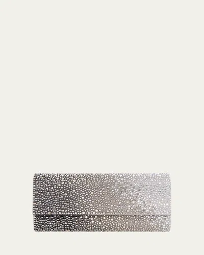 Judith Leiber Perry Flap Crystal Clutch Bag In Gray