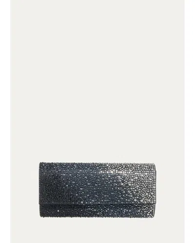 Judith Leiber Perry Ombre Crystal Flap Clutch Bag In Gray