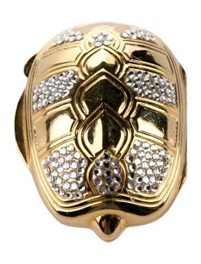Pre-owned Judith Leiber Pill Box In Gold