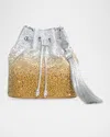 Judith Leiber Piper Gradient Crystal Bucket Bag In Sgldn