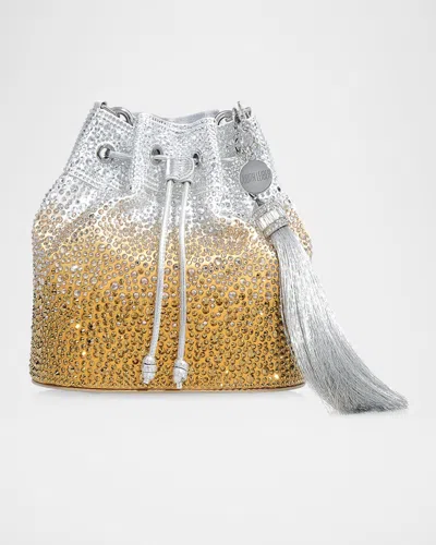 Judith Leiber Piper Gradient Crystal Bucket Bag In Sgldn