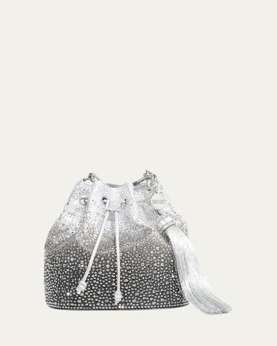 Judith Leiber Piper Gradient Crystal Bucket Bag In Silver