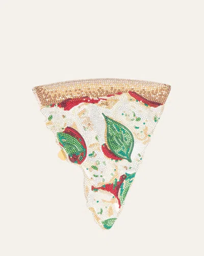 Judith Leiber Pizza Crystal Clutch In Multi