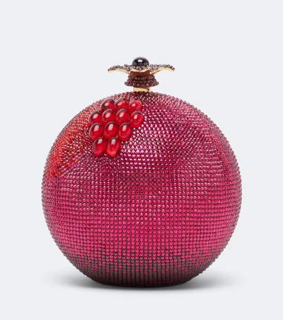 Judith Leiber Pomegranate Crystal-embellished Clutch In Pink