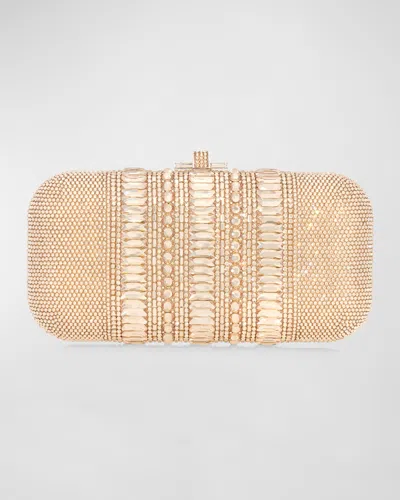 Judith Leiber Prosecco Crystal Long Slide Minaudiere In Gold