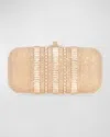 Judith Leiber Prosecco Crystal Long Slide Minaudiere In Silver Prosecco Mult