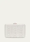Judith Leiber Radiant Jewel Crystal Slim Clutch Bag In Silver Rhine