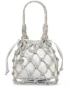 Judith Leiber Sparkle Net Clutch In Neutrals