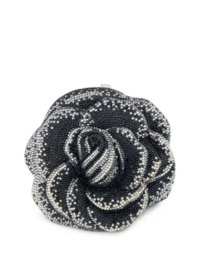 Judith Leiber Rose Magic Crystal-embellished Rose-shaped Mini Bag In Black