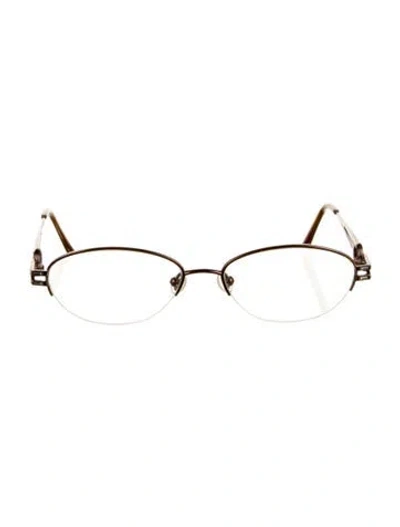Pre-owned Judith Leiber Round Eyeglasses In Pink