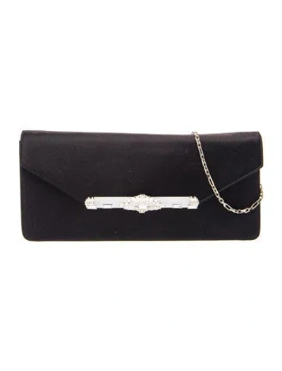 Pre-owned Judith Leiber Satin Clutch In Blue