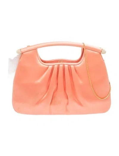 Pre-owned Judith Leiber Satin Clutch In Orange