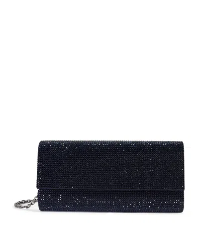 JUDITH LEIBER SATIN CRYSTAL-EMBELLISHED PERRY CLUTCH BAG