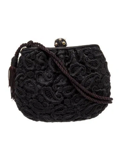 Pre-owned Judith Leiber Satin Evening Bag In Black