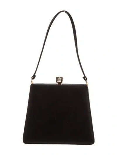 Pre-owned Judith Leiber Satin Evening Bag In Black