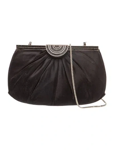 Pre-owned Judith Leiber Satin Evening Bag In Black