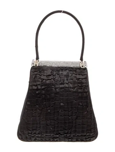 Pre-owned Judith Leiber Satin Evening Bag In Black
