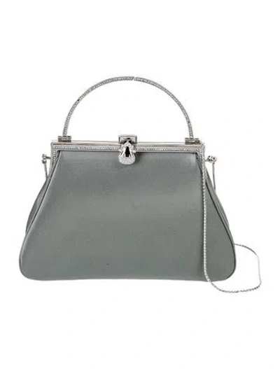 Pre-owned Judith Leiber Satin Evening Bag In Blue