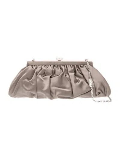 Pre-owned Judith Leiber Satin Evening Bag In Brown